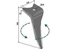 Tine for rotary harrows to fit as Amazone, left