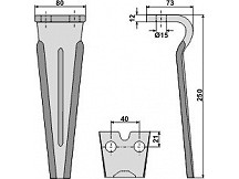 Tine for rotary harrows