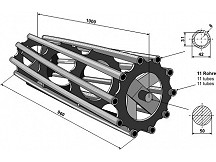 Tubular packer roller 1000