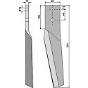 Tine for rotary harrows, left model