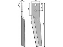 Tine for rotary harrows, left model