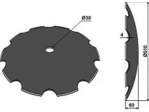 Notched disc 510x4