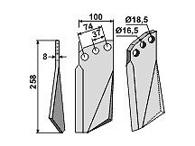 Rotary tine, left model