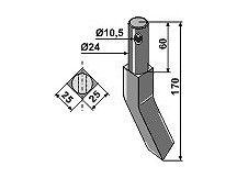 Rotary tine - right model