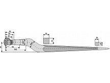 Pointed tine with cone-shaped nut