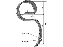 Harrow tine "Agrilla Cobra"