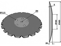 Gezahnte Scheibe mit flachem Ansatz Ř460