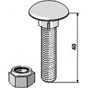 Saucer-head screws with self-locking nuts  M10 x 1,5 - 8.8