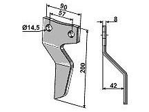 Rotary tine - right model