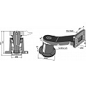 Bearing with shank - right model