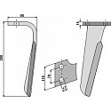 Tine for rotary harrows, right model