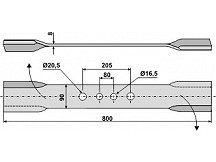 Gedrehtes Messer