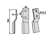 Rotary tine, left model