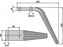 Tine for rotary harrows