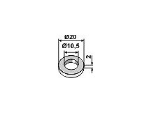 Washer Ř20x2xŘ10,5