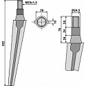 Tine for rotary harrows