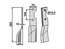 Rotary tine, left model