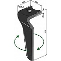 Tine for rotary harrows, right model