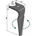 Tine for rotary harrows to fit as Amazone, left