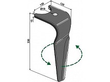 Tine for rotary harrows to fit as Amazone, left