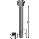 Bolt with self-locking nut - M16 x 1,5 - 8.8