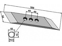 Replacement point for plough share - left