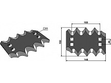 Futtermischwagenmesser, rechts