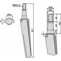 Tine for rotary harrows