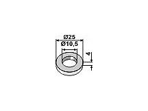 Washer Ř25x4xŘ10,5