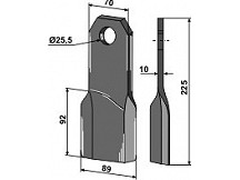 Comminution blade, left model