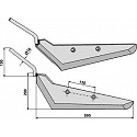 Beet lifter share, left model