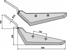 Beet lifter share, left model