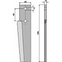 Tine for rotary harrows, right model