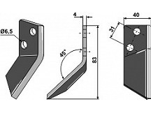 Food mixer knives, left