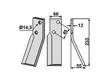 Rotary tine, right model