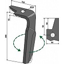 Tine for rotary harrows, left model