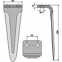 Tine for rotary harrows