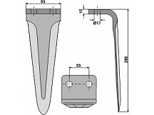 Tine for rotary harrows