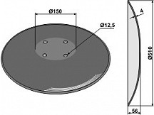 Plain disc with flat neck Ř510