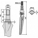 Tine for rotary harrows, left model