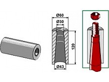 Einschweißbuchse für Zinken mit Gewinde M28