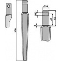 Tine for rotary harrows