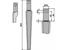 Tine for rotary harrows