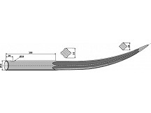 Gebogener spitzer Zinken