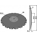 Notched disc with flat neck Ř530