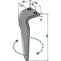 Tine for rotary harrows, right model