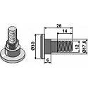 Bolt for rotary mower blades - M12x1,75 - 12.9