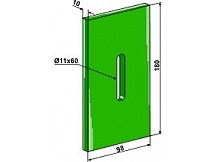 Greenflex plastic scraper for packer rolls