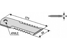 Straw chopper flail blade