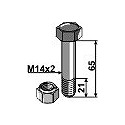 Bolt with self-locking nut - M14 - 10.9